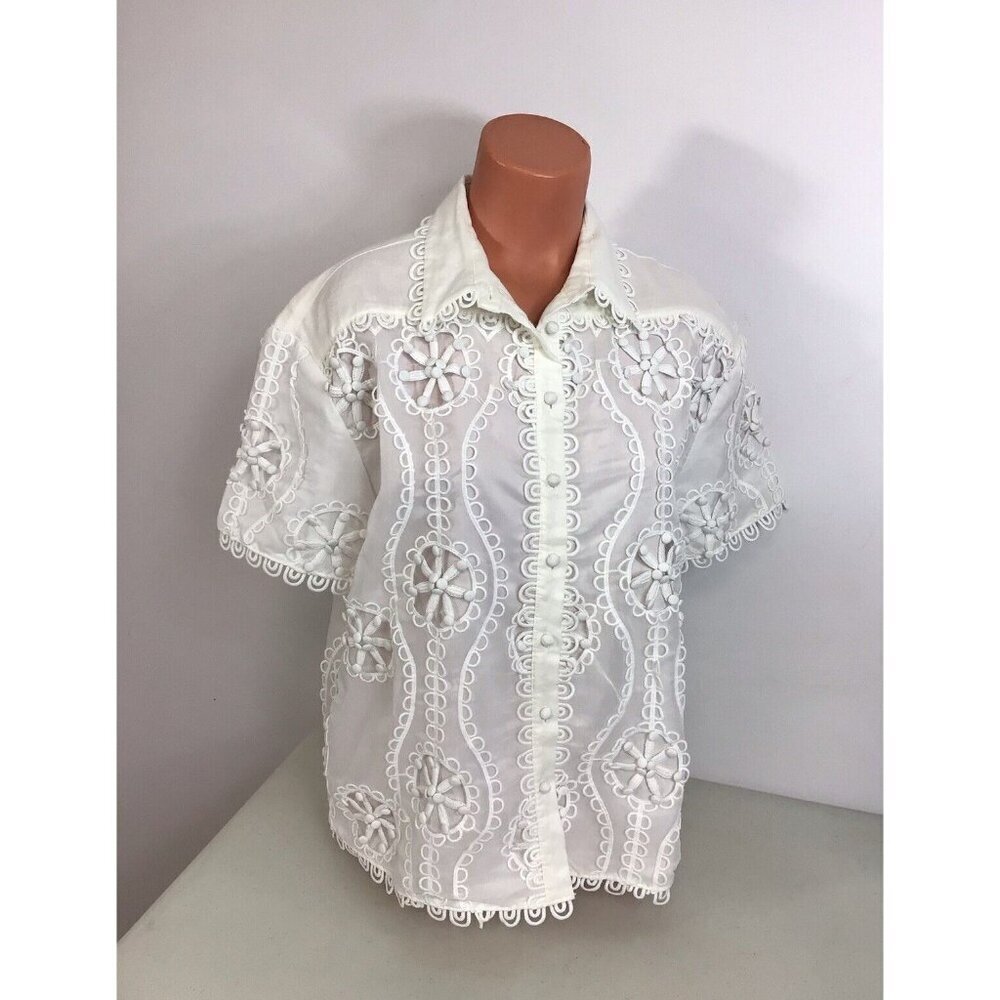 Fendas Haute Couture Blouse Womens Large